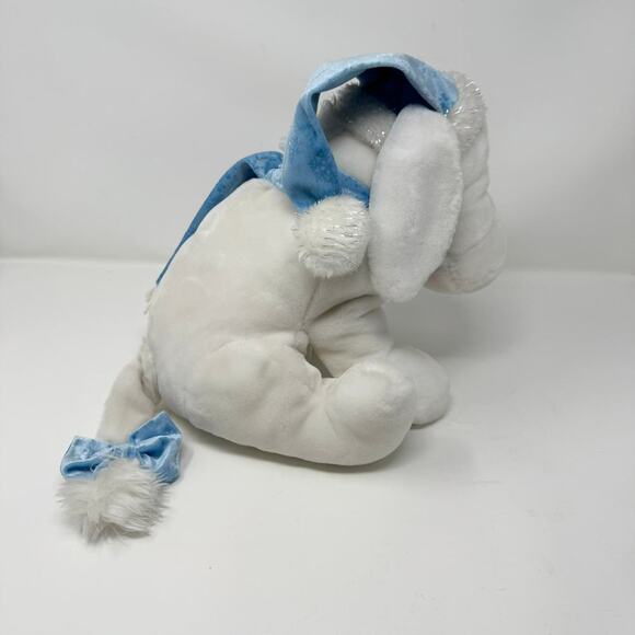 Disney Store Snowflake Pal Eeyore 12" Plush White Blue Sparkle Scarf and Hat - Picture 5 of 12